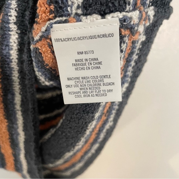 NEW O'Neill Montauk Stripe Knit Sweater Tank Top Slate Blue Grey Womens Medium - Picture 5 of 8